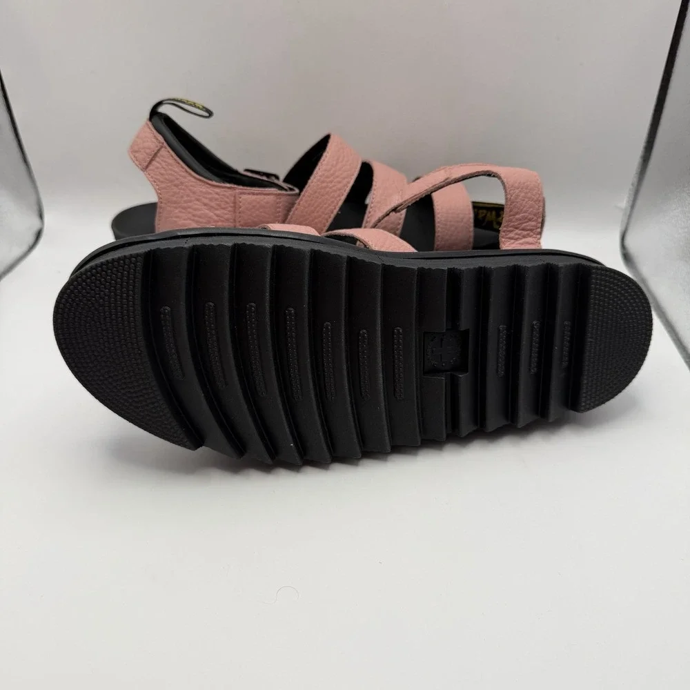 Dr. Martens Blaire Flatform‎ Peach Pink Leather Sandals Women's Sz US 11 New